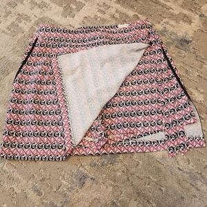 NWT Golftini Skort Pink Black Grey White G Printed 3 pockets size 2 oversized‎